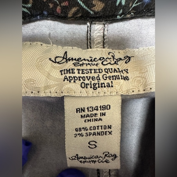 NWT;American Rag Cie Womens Black Floral Blazer Jacket🌻 - Picture 8 of 9